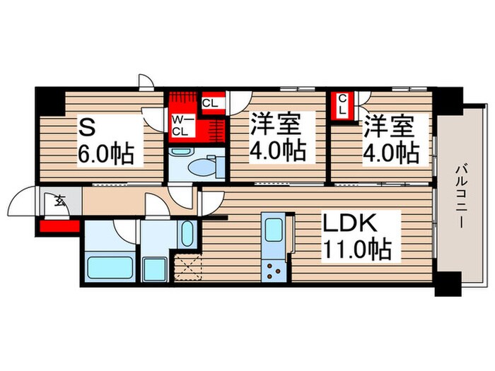 間取り図 仮)P・S上福岡新築MS