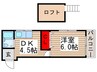 コスモメッツ鎌ヶ谷 1DKの間取り