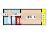 カステルＣ・Ｋ 1Kの間取り