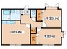 ル－チェ 2DKの間取り