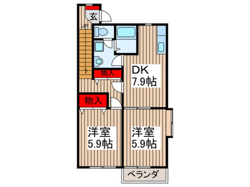 間取図 ウエストヒルズＳＨＯＮＡＮⅡ