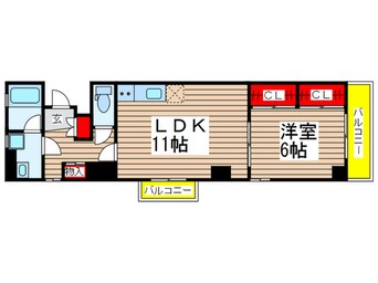 間取図 プレジール弁天