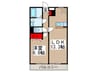 アムールＭ．Ｉ 1LDKの間取り