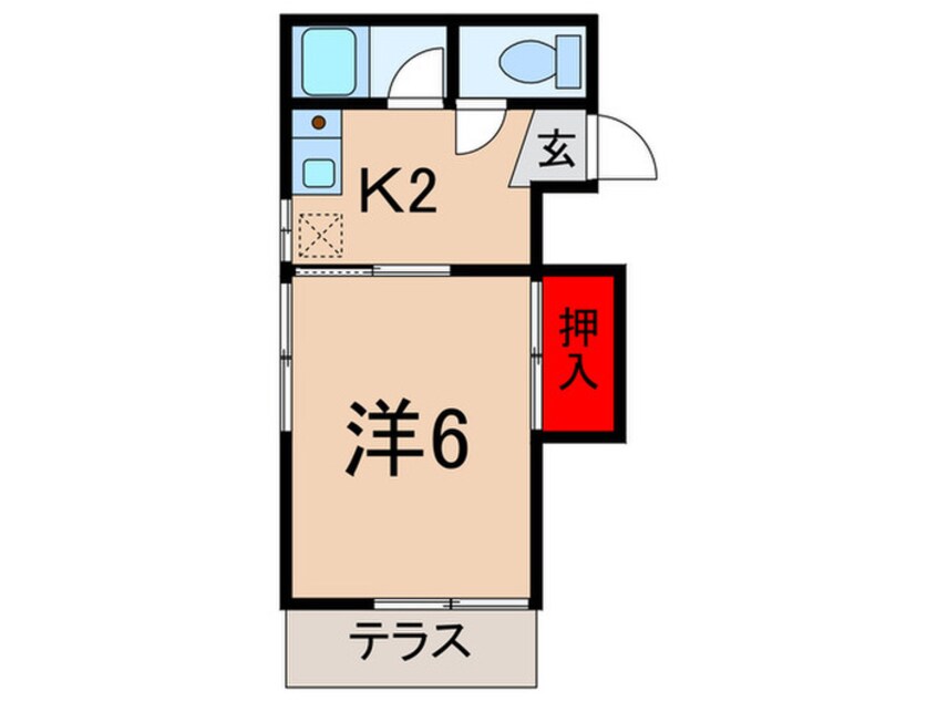 間取図 第６大永コ－ポ