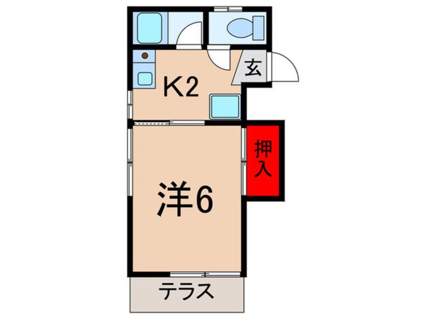 間取図 第６大永コ－ポ