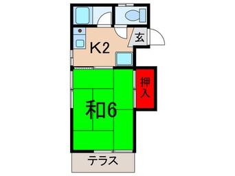 間取図 第６大永コ－ポ