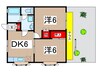 ホ－ムシャ－ロック 2DKの間取り