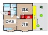 ホ－ムシャ－ロック 2DKの間取り