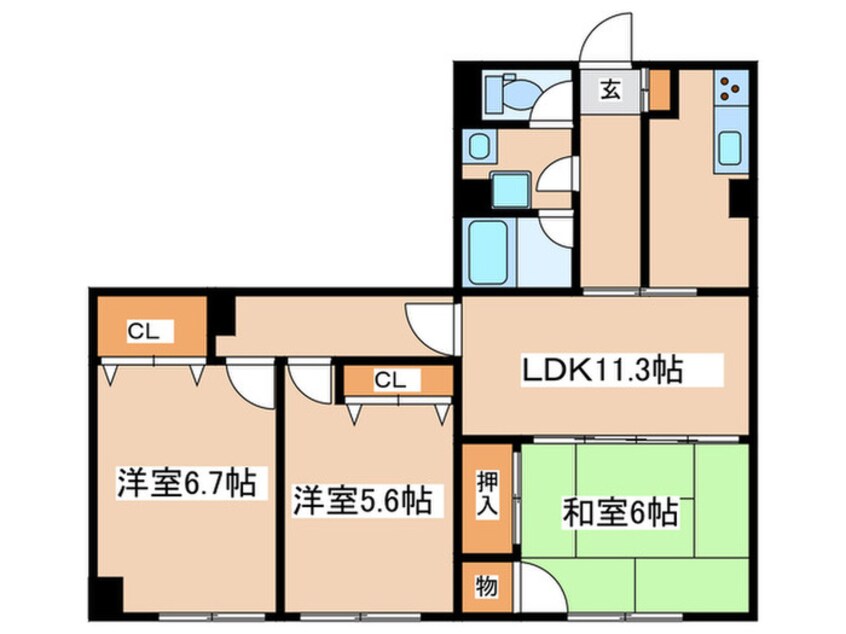 間取図 サンライトコーポ