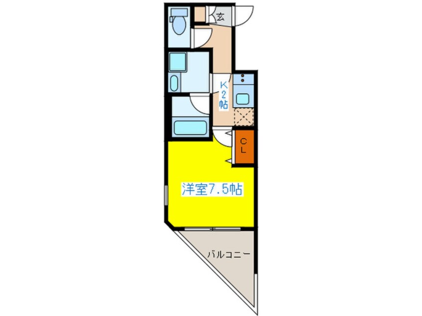 間取図 ｼﾞｪﾉｳﾞｨｱ新中野ｽｶｲｶﾞ-ﾃﾞﾝ