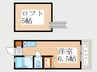 リバーフィールド武蔵野 1Rの間取り