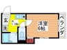 チェリ－コ－ト 1Kの間取り