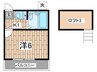リエス東戸塚 1Kの間取り