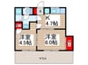 ハイツ田中 2Kの間取り