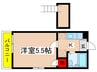 ソレイユ・ルボン 1Kの間取り