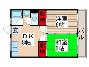 間取図 スカイハイツ冨澤