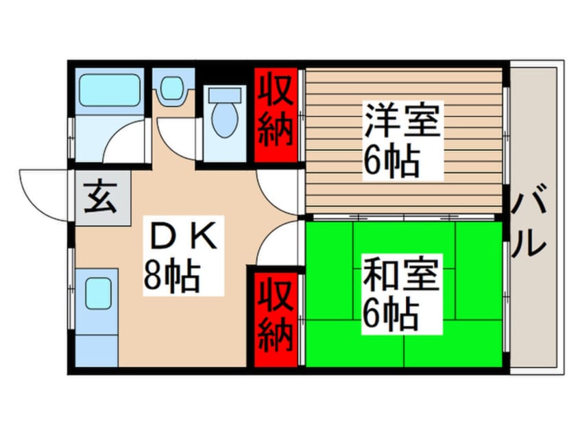 間取図 スカイハイツ冨澤