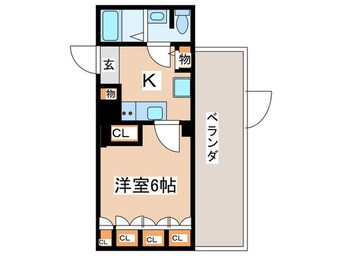 間取図 リライア登戸EASTSIDE(501)