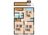 エストドミール 2DKの間取り