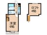 第５デュオレスズエ 1Kの間取り