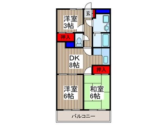 間取図 メイゾン小手指弐番館