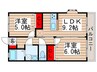 ボヌール・ミキ 2LDKの間取り