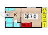 アメニティアオイ 1Kの間取り