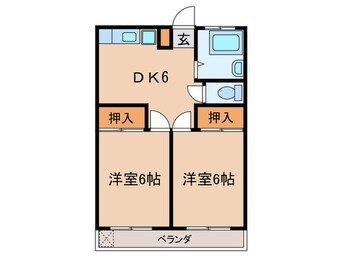 間取図 サニーコート府中中河原