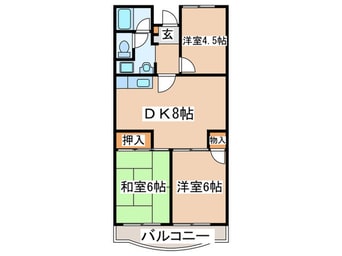 間取図 グリーンコーポ金田1号棟