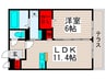 ブライトコートⅡ 1LDKの間取り