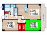 サングレース 2LDKの間取り