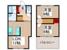 富士見貸家 2LDKの間取り