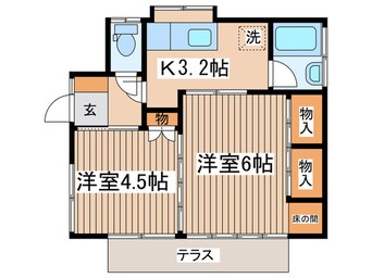 間取図 新倉貸家本宿町３