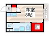 クレール３ 1Rの間取り