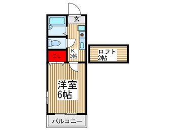 間取図 グロ－リ－ハイツⅡ