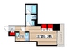 パークアクシス錦糸町WEST 1Kの間取り