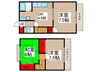コットンハウス 3DKの間取り