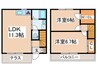 セピアコ－トＢ 2LDKの間取り