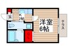 グランドソレイユ 1Kの間取り