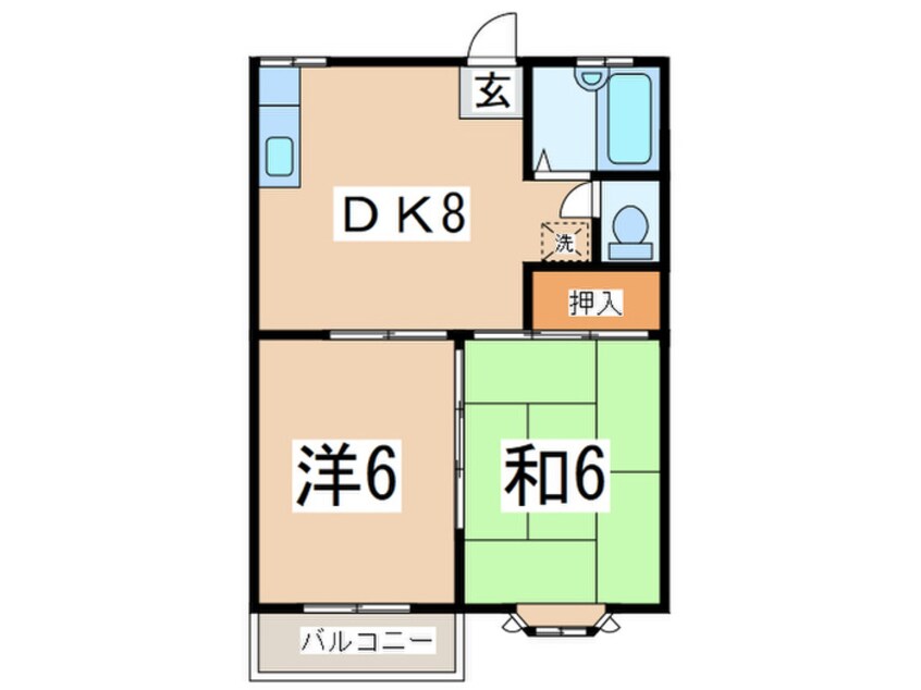 間取図 秋谷グリ－ンヴィラＢ