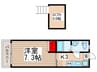 ロワール北方Ⅱ 1Kの間取り