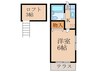 高橋ハイツ 1Kの間取り