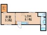 CRESCERE多摩川 1LDKの間取り