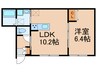 CRESCERE多摩川 1LDKの間取り