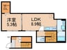 クレッシェーレ多摩川 1LDKの間取り