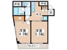 シーザーレジデンスつつじヶ丘 2Kの間取り