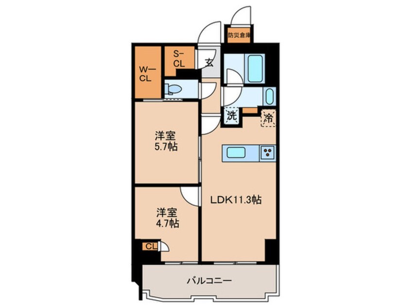 間取図 ウェルスクエア西蒲田