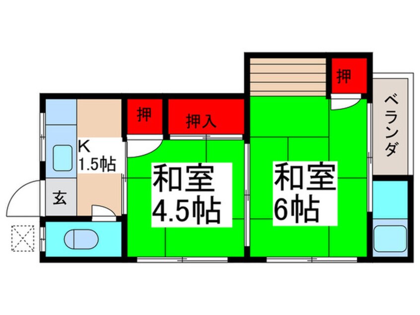 間取図 茶ノ木荘