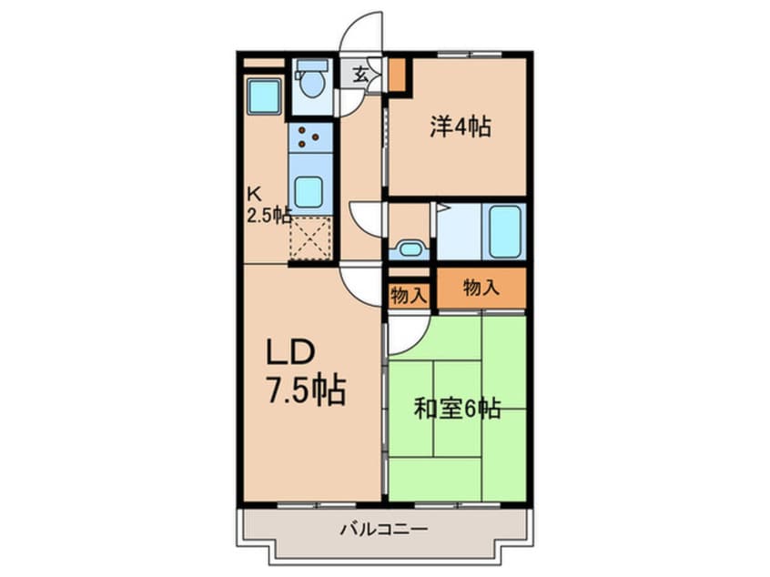 間取図 クリオ蒲田東ホームズ(202)