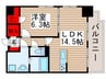 ア－ルグレイスヒル 1LDKの間取り